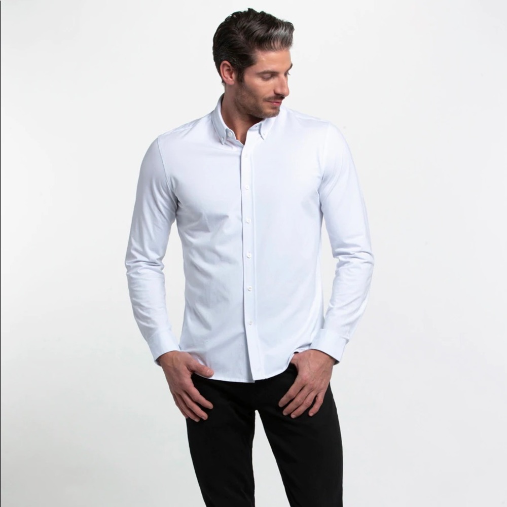 New Men’s Buttercloth Dress Shirt— Large, Tall Fit